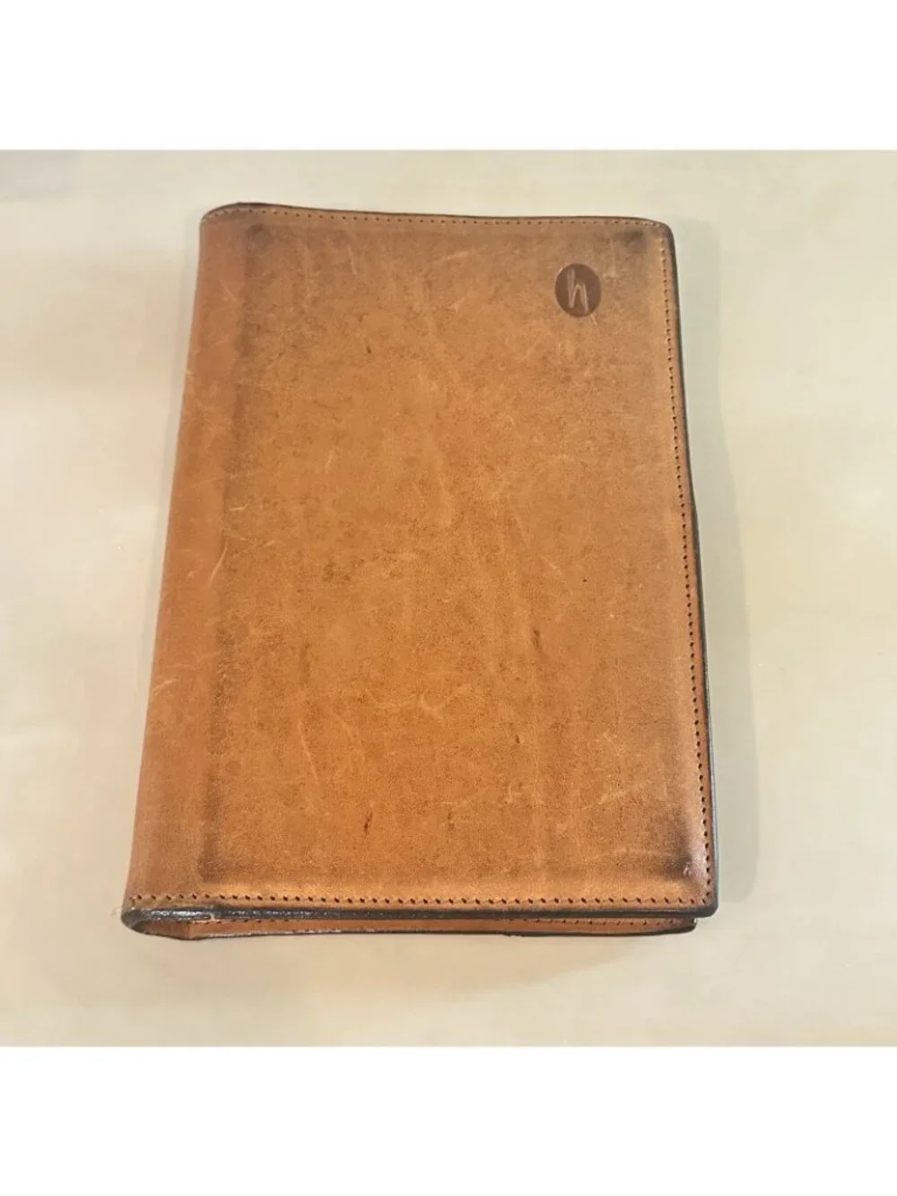 VTG Hartmann Belting Leather Writing Folio Jotter Pad w/original Pad & Pen 8.5x6
